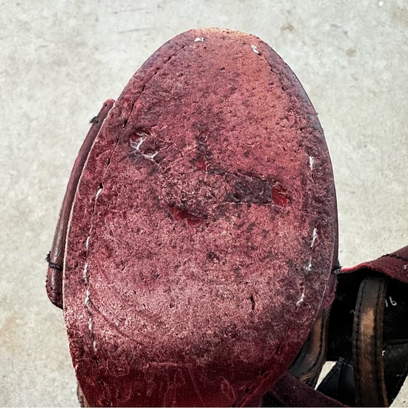 Freebird by Steven Shoes Tiara Wine Leather Booties Women’s Size 7 - Picture 11 of 13